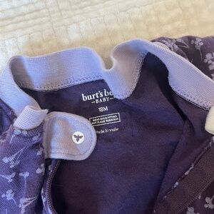 Burt’s bee purple pajamas size 18m